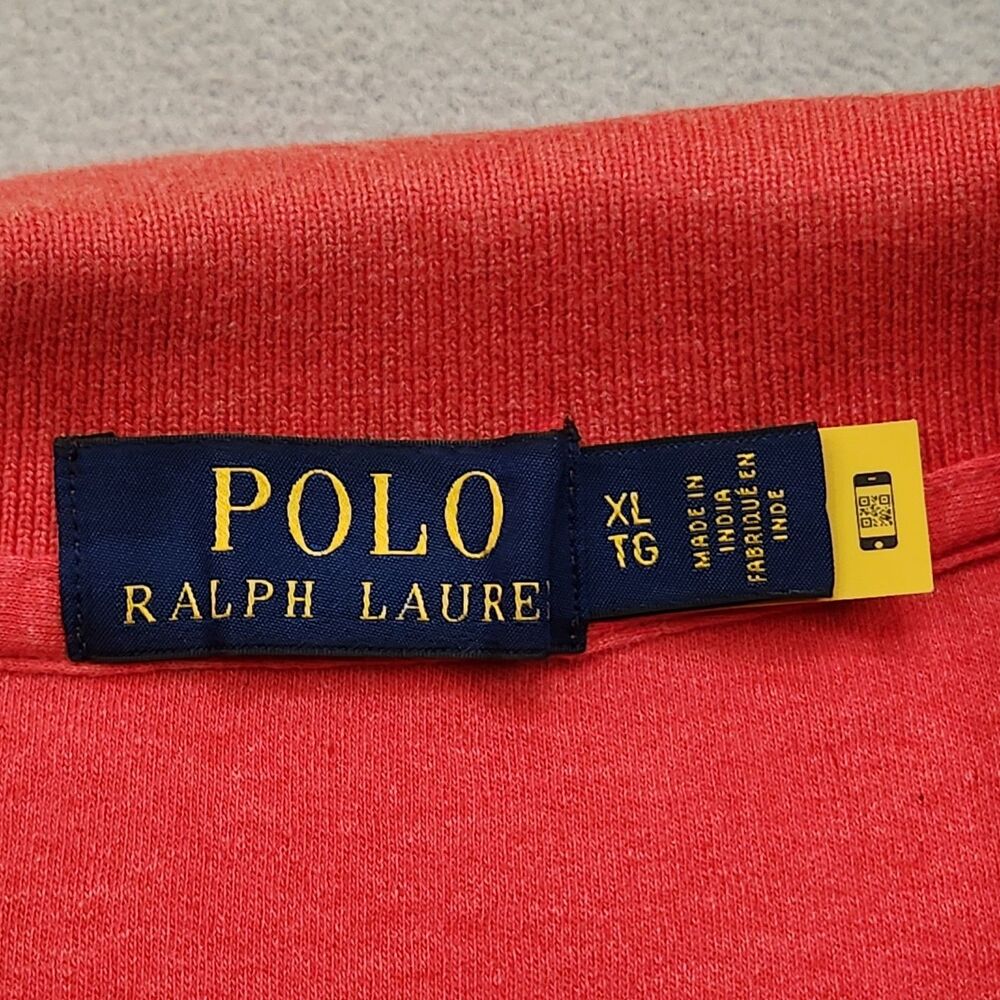 Polo Ralph Lauren Polo‎ Shirt Men's XL Red Short Sleeve 100% Cotton Pony Casual - Picture 2 of 5